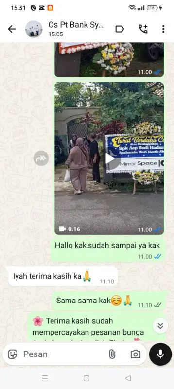 Testimonial Papan Bunga MINAHASA TENGGARA